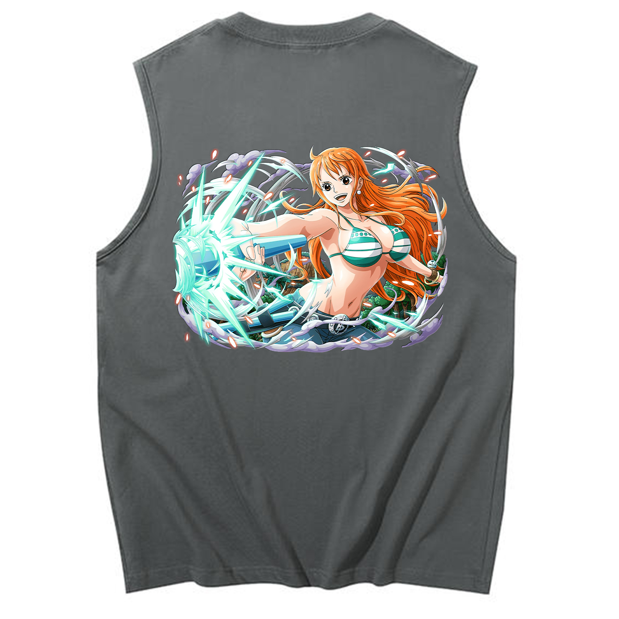 ワンピース ナミ ONE PIECE Nami コットン100％タンクトップ（背面プリント）
